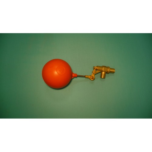 1/2" Brass Valve w/ 1/4" x 2" Stainless Steel Float Arm w/4" Round Plastic Float Ball